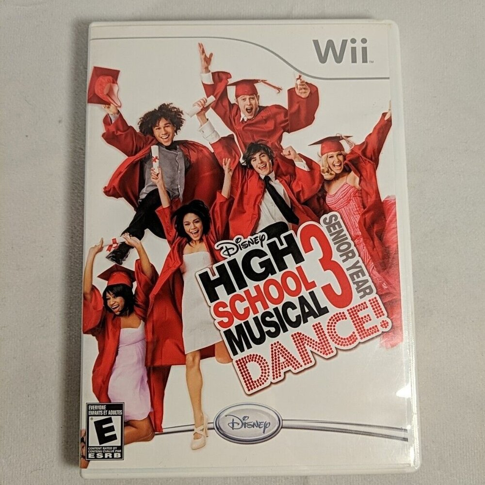 High School Musical 3 Senior Year Dance! Wii Disney Nintendo Complete E 2007 HSM
